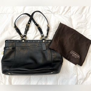 Coach black leather purse
